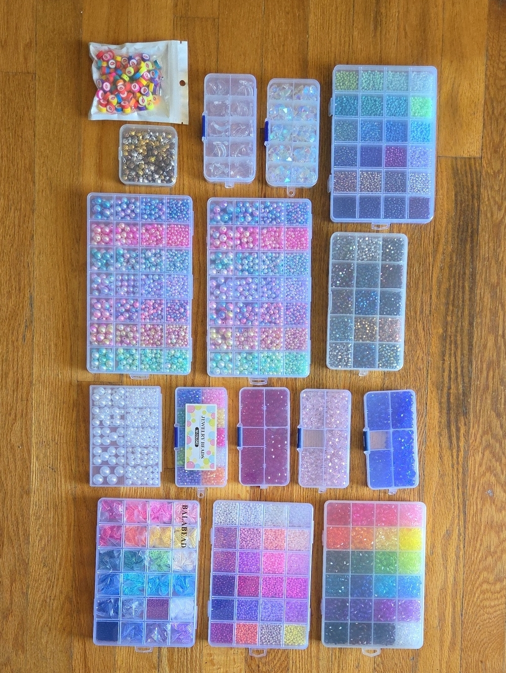Assorted Craft Bead Kit - Multi-Color, Spacer, Pearl, Moon, Hearts, Cats